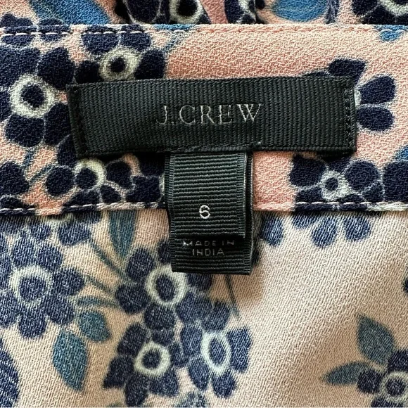 J. Crew Women’s V-Neck Long Sleeve Peplum Blouse Pink Size 6 - Picture 9 of 15